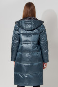 Оптом Пальто утепленное стеганое зимние женское  синего цвета 448613S в Екатеринбурге, фото 12