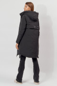 Оптом Пальто утепленное зимнее женское  черного цвета 448882Ch в Екатеринбурге, фото 5