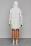 Оптом Зимняя женская куртка модная с капюшоном белого цвета 51122Bl в Екатеринбурге, фото 4