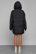 Оптом Зимняя женская куртка модная с капюшоном черного цвета 51122Ch в Казани, фото 4