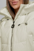 Оптом Зимняя женская куртка модная с капюшоном бежевого цвета 512305B в Екатеринбурге, фото 11