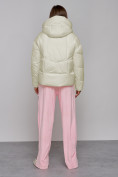 Оптом Зимняя женская куртка модная с капюшоном бежевого цвета 512305B в Екатеринбурге, фото 9