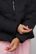 Оптом Зимняя женская куртка модная с капюшоном черного цвета 512305Ch в Казани, фото 13