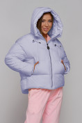 Оптом Зимняя женская куртка модная с капюшоном фиолетового цвета 512305F в Екатеринбурге, фото 6