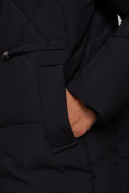 Оптом Зимняя женская куртка модная с капюшоном черного цвета 52302Ch в Екатеринбурге, фото 11