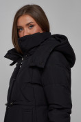 Оптом Зимняя женская куртка модная с капюшоном черного цвета 52302Ch в Екатеринбурге, фото 14