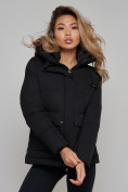 Оптом Зимняя женская куртка модная с капюшоном черного цвета 52303Ch в Екатеринбурге, фото 23