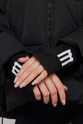 Оптом Зимняя женская куртка модная с капюшоном черного цвета 52306Ch в Казани, фото 14