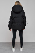 Оптом Зимняя женская куртка модная с капюшоном черного цвета 52306Ch в Екатеринбурге, фото 4