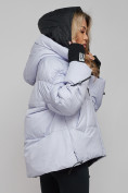 Оптом Зимняя женская куртка модная с капюшоном фиолетового цвета 52306F в Казани, фото 21