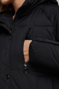 Оптом Зимняя женская куртка модная с капюшоном черного цвета 52308Ch в Казани, фото 14