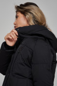Оптом Зимняя женская куртка модная с капюшоном черного цвета 52308Ch в Казани, фото 17