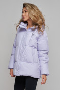 Оптом Зимняя женская куртка модная с капюшоном фиолетового цвета 52308F в Екатеринбурге, фото 23