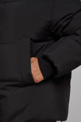 Оптом Зимняя женская куртка модная с капюшоном черного цвета 52309Ch в Казани, фото 11