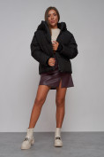 Оптом Зимняя женская куртка модная с капюшоном черного цвета 52309Ch в Екатеринбурге, фото 14