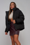 Оптом Зимняя женская куртка модная с капюшоном черного цвета 52309Ch в Екатеринбурге, фото 19