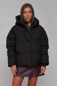 Оптом Зимняя женская куртка модная с капюшоном черного цвета 52309Ch в Екатеринбурге, фото 8
