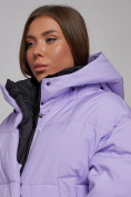 Оптом Зимняя женская куртка модная с капюшоном фиолетового цвета 52309F в Екатеринбурге, фото 13