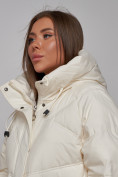 Оптом Зимняя женская куртка модная с капюшоном бежевого цвета 52310B в Екатеринбурге, фото 12