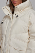 Оптом Зимняя женская куртка модная с капюшоном бежевого цвета 52310B в Екатеринбурге, фото 13