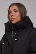 Оптом Зимняя женская куртка модная с капюшоном черного цвета 52310Ch в Екатеринбурге, фото 13