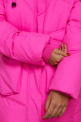 Оптом Зимняя женская куртка модная с капюшоном розового цвета 52310R в Казани, фото 10