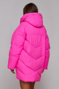 Оптом Зимняя женская куртка модная с капюшоном розового цвета 52310R в Екатеринбурге, фото 17