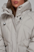 Оптом Зимняя женская куртка модная с капюшоном светло-серого цвета 52310SS в Екатеринбурге, фото 13