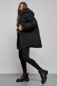 Оптом Зимняя женская куртка модная с капюшоном черного цвета 52311Ch в Екатеринбурге, фото 16