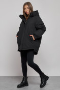 Оптом Зимняя женская куртка модная с капюшоном черного цвета 52311Ch в Екатеринбурге, фото 3