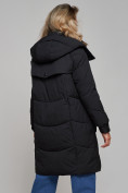 Оптом Пальто утепленное молодежное зимнее женское черного цвета 52321Ch в Перми, фото 23