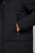 Оптом Пальто утепленное молодежное зимнее женское черного цвета 52322Ch в Санкт-Петербурге, фото 14