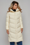 Оптом Пальто утепленное молодежное зимнее женское светло-бежевого цвета 52325SB, фото 10