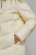 Оптом Пальто утепленное молодежное зимнее женское светло-бежевого цвета 52325SB в Омске, фото 11
