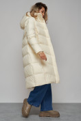 Оптом Пальто утепленное молодежное зимнее женское светло-бежевого цвета 52325SB, фото 17