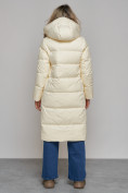 Оптом Пальто утепленное молодежное зимнее женское светло-бежевого цвета 52325SB, фото 6