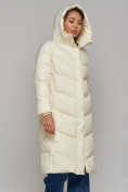 Оптом Пальто утепленное молодежное зимнее женское светло-бежевого цвета 52325SB, фото 8