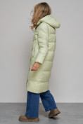 Оптом Пальто утепленное молодежное зимнее женское светло-зеленого цвета 52325ZS в Самаре, фото 18