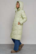 Оптом Пальто утепленное молодежное зимнее женское светло-зеленого цвета 52325ZS, фото 7