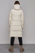 Оптом Пальто утепленное молодежное зимнее женское светло-бежевого цвета 52328SB в Екатеринбурге, фото 4