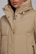 Оптом Пальто утепленное молодежное зимнее женское светло-коричневого цвета 52328SK, фото 13