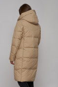 Оптом Пальто утепленное молодежное зимнее женское светло-коричневого цвета 52328SK в Екатеринбурге, фото 17