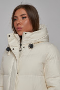 Оптом Пальто утепленное молодежное зимнее женское светло-бежевого цвета 52329SB, фото 19