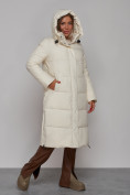 Оптом Пальто утепленное молодежное зимнее женское светло-бежевого цвета 52329SB, фото 6