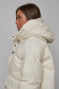 Оптом Пальто утепленное молодежное зимнее женское бежевого цвета 52330B в Казани, фото 18
