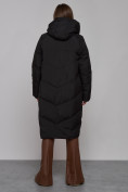 Оптом Пальто утепленное молодежное зимнее женское черного цвета 52330Ch в Уфе, фото 4