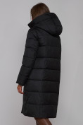 Оптом Пальто утепленное молодежное зимнее женское черного цвета 52331Ch, фото 20