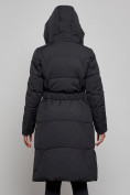 Оптом Пальто утепленное молодежное зимнее женское черного цвета 52332Ch в Оренбурге, фото 10