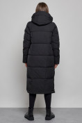 Оптом Пальто утепленное молодежное зимнее женское черного цвета 52351Ch в Сочи, фото 9