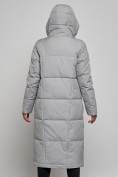 Оптом Пальто утепленное молодежное зимнее женское серого цвета 52351Sr в Астане, фото 15